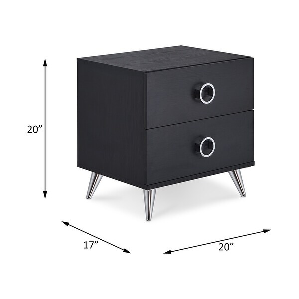 ACME Carson Carrington Rjukan Contemporary Nightstand with 2 Drawers