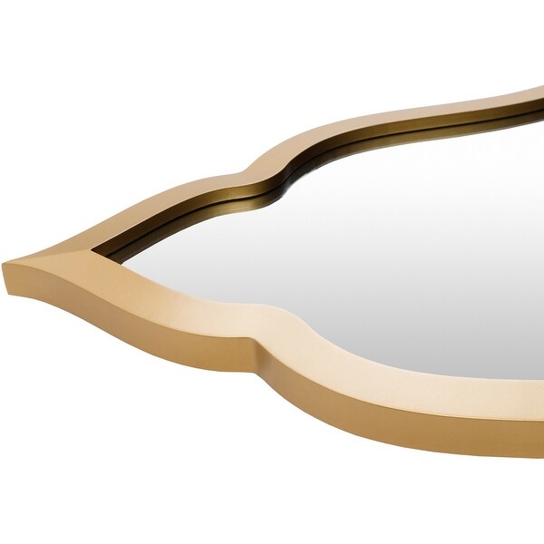 Zuehl Quatrefoil Gold Mirror - 47"H x 30"W