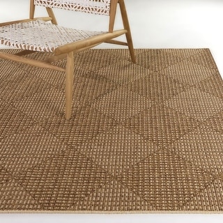 Bisset Checkered Textured Indoor/Outdoor Area Rug