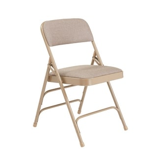 2300 Deluxe Triple Hinge Premium Folding Chair, Pack of 4 - Cafe Beige