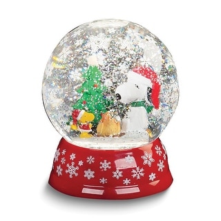 Peanuts Led Lighted Snoopy at Campfire Swirl Water Globe
