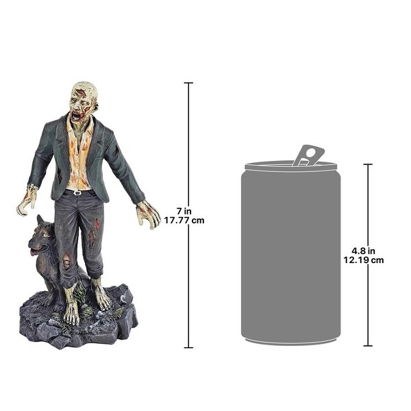 Design Toscano Halloween Dead Walking Zombie Statue Collection: Zombie with Wolf