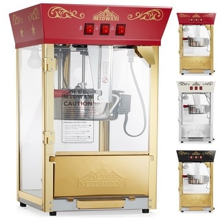 Movie Theater-Style Countertop Popcorn Machine with 10 oz Kettle
