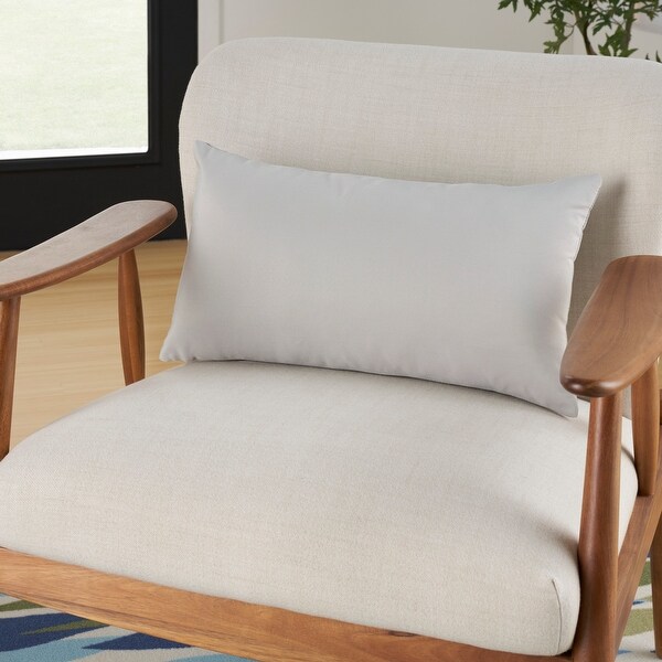 Waverly Pillows Classic Solid Indoor Outdoor Lumbar Throw Pillow , ( 12" x 21" )