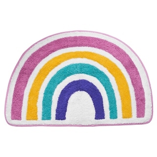 Rainbow Hearts Bath Rug