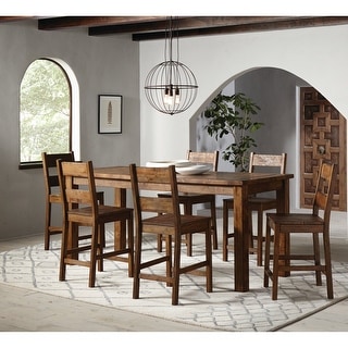 Coaster Furniture Coleman Rustic Golden Brown 5-piece Counter Height Set