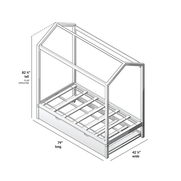 Max and Lily Twin House Bed with Trundle