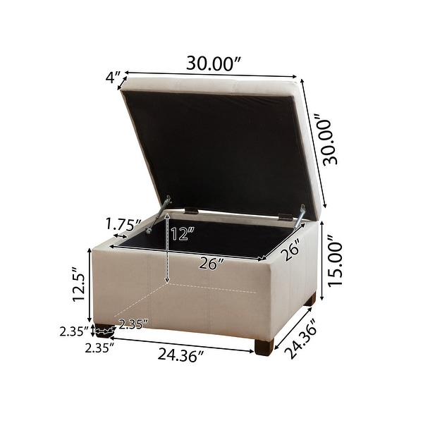 Cortez Fabric Storage Ottoman by Christopher Knight Home