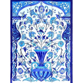 18in x 24in Unique Monochrome Mosaic Tile Ceramic Wall Mural 12pc