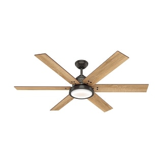 Hunter 60" Warrant Ceiling Fan with LED Light, Wall Control - Windmill - Farmhouse, Industrial, Contemporary - ENERGY STAR