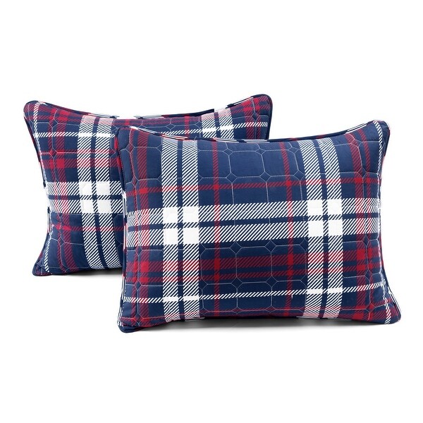 Lush Decor Grayson Farmhouse Plaid Reversible 3 Piece Quilt Set
