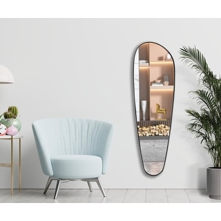 Modern Asymmetrical Large Mirror , Metal Frame