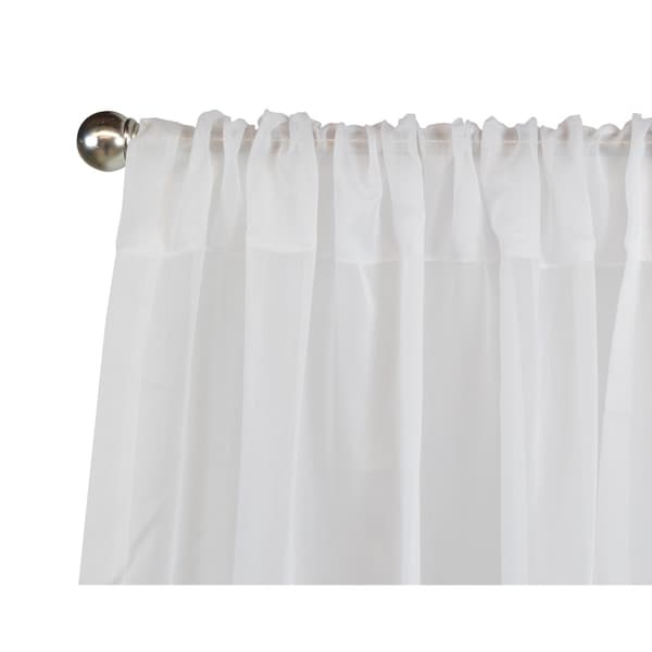 Tergaline Semi-Sheer, Unique Two-way Rod Pocket Top, 54-IN Wide, with Custom Weighted Corded Bottom Hem