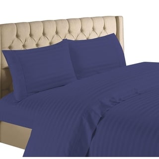 Hampton Home Collection 1200 Thread Count Egyptian Cotton Stripe Bed Sheet Set