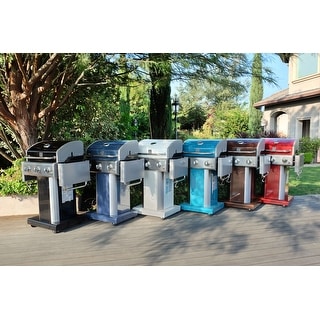 Kenmore 3 Burner Pedestal Grill with Foldable Side Shelves - product size:1298*613*1145mm,