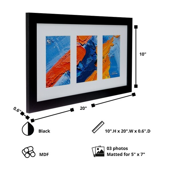 kieragrace KG Langford Collage Frame - Black - 10"x 20"