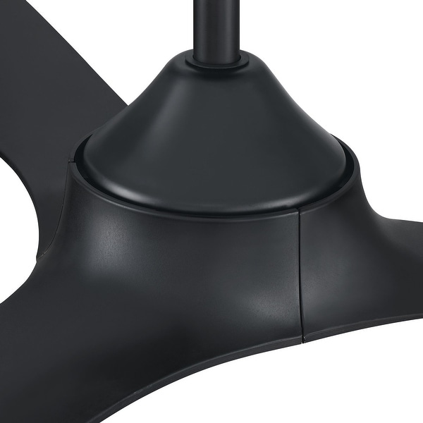 56" Matte Black 3-Blade Propeller Ceiling Fan with Remote