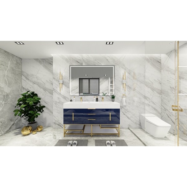 Bethany 60" Free-Standing Vanity with Reinforced Acrylic Sink