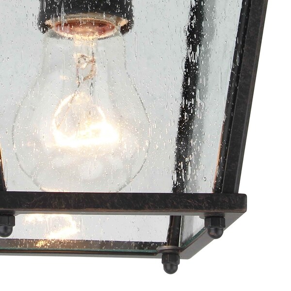 1 Light Outdoor Ceiling Lantern in Oil Rubbed Bronze