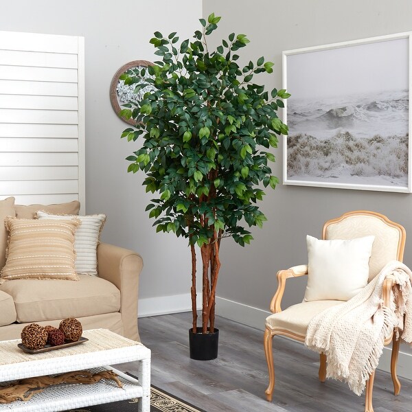 7-foot Sakaki Silk Tree - Green