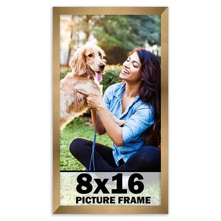 8x16 Frame Gold Bronze Picture Frame - Modern Photo Frame Includes UV