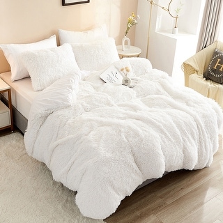 Plush Fluffy Shaggy Crystal Velvet Duvet Cover