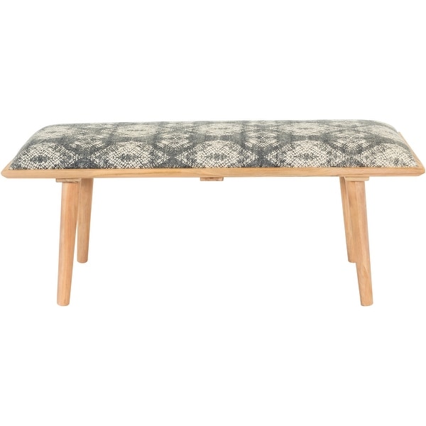 Klaire Bohemian Cotton Upholstered Bench - 18"H x 45"W x 15"D