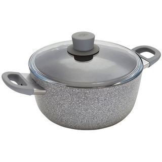 BALLARINI Parma Plus by HENCKELS 4.9-qt Aluminum Nonstick Dutch Oven with Lid, Made in Italy - Grey