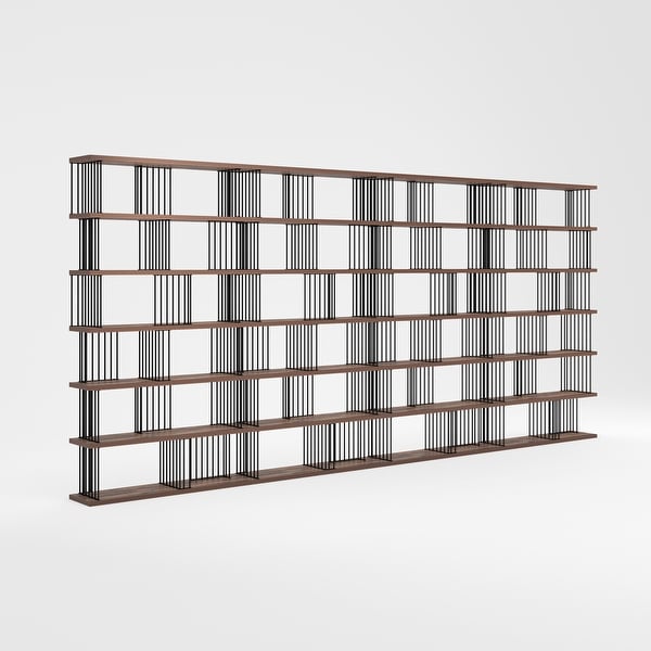 Davee lron Display and Storage Oraanizer Room Divider Bookshelves - 189*86.2*11.8 inches