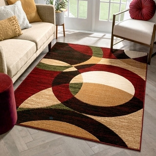 Well Woven Dulcet Bingo Modern Geometric Circles Area Rug