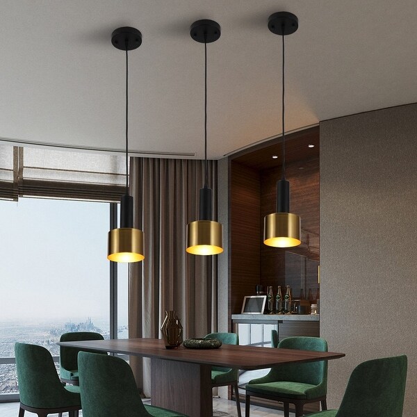 Modern Mini Pendant Light Island torch hanging light with Gold and Black finish