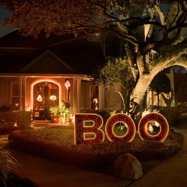 47" "BOO" Sign with LED Light Strips