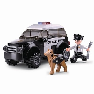 Sluban Kids Police SUV K9 Unit Building Blocks 78 Pcs set Building Toy Police Vehicle - One Size
