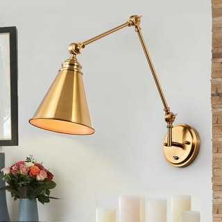 Copper Grove Esmerelda Wall Lamp Sconce Brass Adjustable 1-light