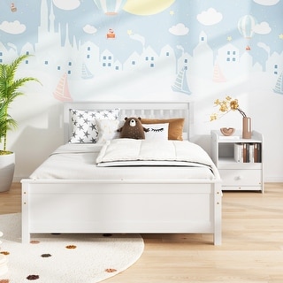 Full Bed with Headboard, Footboard and a Nightstand