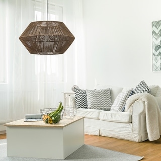 Malay Natural Twine 1 Light Pendant Light