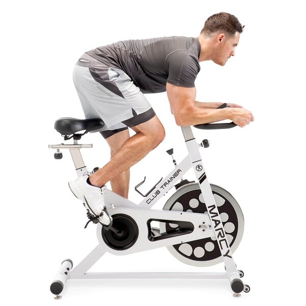 Marcy XJ-5801 Club Revolution Indoor Home Gym Exercise Bike Trainer, White/Black - 83