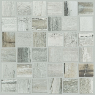 Shaw Current Bw Mosaic - 12" x 12" Sheet Rectangle Basketweave