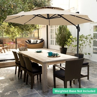 10 ft. Cantilever Tilt Patio Offset Umbrella With 360 Degree Rotation