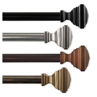 Damaris 3/4 inch Curtain Rod 18-28" - Satin Nickel