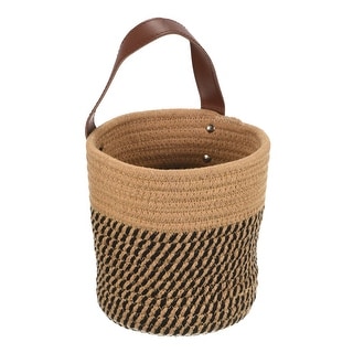 Cotton Rope Plant Basket, Decorative Planter Pot for Home Decor - Brown