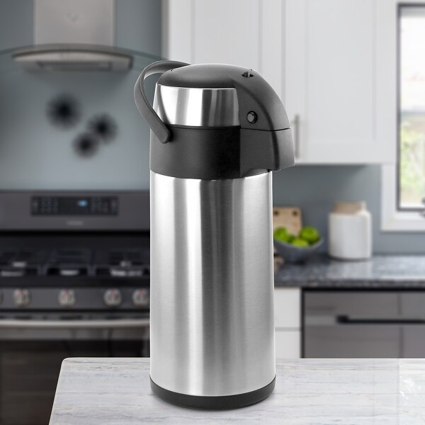 MegaChef 5L Stainless Steel Airpot, Hot Water Dispenser for Coffee and Tea