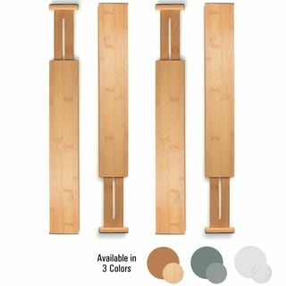 Bamboo Kitchen Drawer Organizer Bambusi Expandable Adjustable Divider