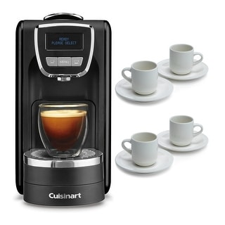 Cuisinart Espresso Stainless Steel Espresso Machine (Black) w/ Cup
