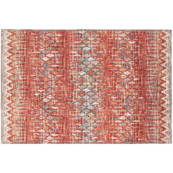 Indoor/Outdoor Rylee Boho Diamonds Washable Rug New