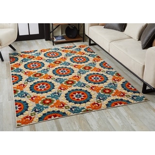 Domani Napa Floral Trellis Indoor/ Outdoor Rug