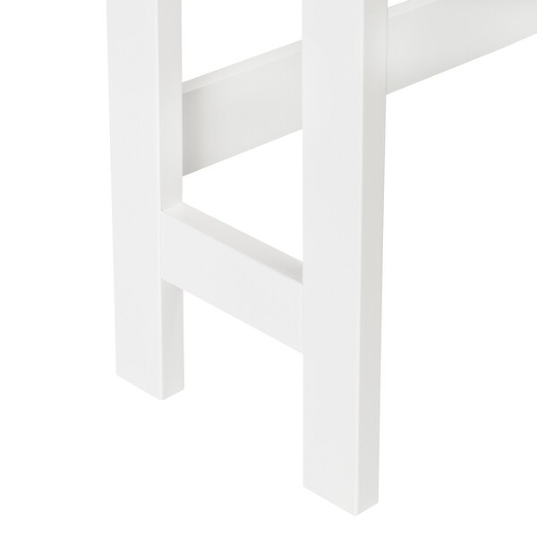 White MDF 4 Tier Over-the-Toilet Space Saver - 7.48 in D x 22.28 in W x 65.66 in H