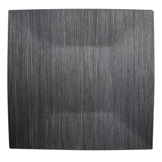 13" Gray Pine Square Charger Plate
