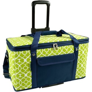 Picnic at Ascot XL Hybrid Folding Cooler on Wheels - Trellis Green - Trellis Green
