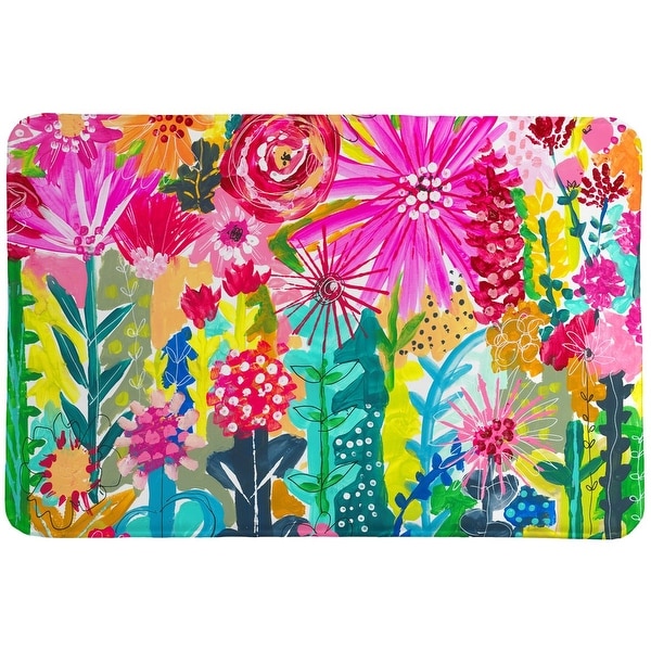 Vivid Floral Cluster Memory Foam Rug
